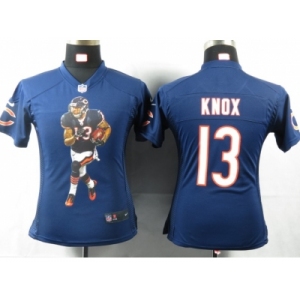 nike women nfl jerseys chicago bears #13 johnny knox blue[portrait fashion]