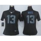 nike women nfl jerseys chicago bears #13 white black[nike impact limited][white]