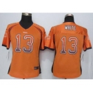 nike women nfl jerseys chicago bears #13 white orange[Elite drift fashion][white]