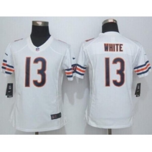 nike women nfl jerseys chicago bears #13 white white[nike limited][white]