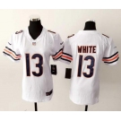 nike women nfl jerseys chicago bears #13 white white[nike]