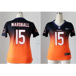 nike women nfl jerseys chicago bears #15 brandon marshall blue-orange[nike drift fashion][second version]