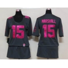 nike women nfl jerseys chicago bears #15 marshall dk.grey[breast cancer awareness]