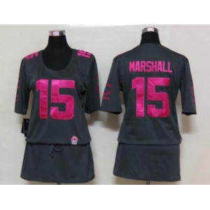 nike women nfl jerseys chicago bears #15 marshall dk.grey[breast cancer awareness]