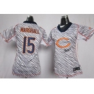 nike women nfl jerseys chicago bears #15 marshall [fem fan zebra]