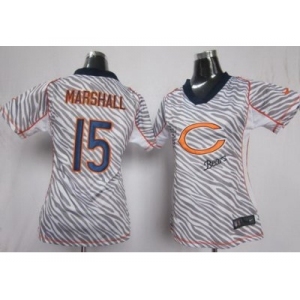 nike women nfl jerseys chicago bears #15 marshall [fem fan zebra]