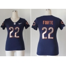 nike women nfl jerseys chicago bears #22 matt forte blue [handwork sequin lettering fashion] 