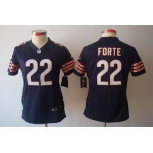 nike women nfl jerseys chicago bears #22 matt forte blue[nike limited]