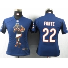 nike women nfl jerseys chicago bears #22 matt forte blue[portrait fashion]