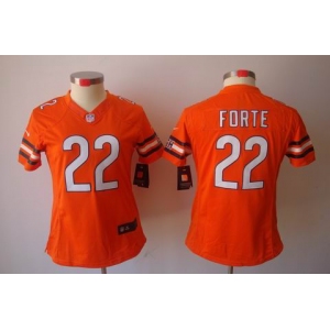 nike women nfl jerseys chicago bears #22 matt forte orange[nike limited]