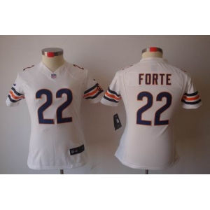 nike women nfl jerseys chicago bears #22 matt forte white[nike limited]