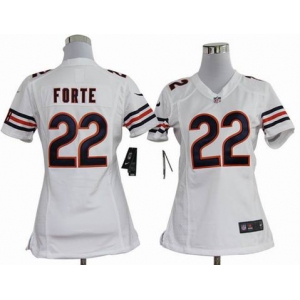 nike women nfl jerseys chicago bears #22 matt forte white[nike]