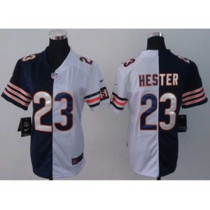 nike women nfl jerseys chicago bears #23 hester white-blue[nike split]