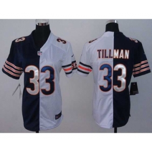 nike women nfl jerseys chicago bears #33 tillman white-blue[nike split]