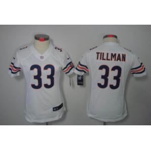 nike women nfl jerseys chicago bears #33 tillman white[nike limited]