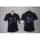 nike women nfl jerseys chicago bears #34 payton black[nike impact limited]