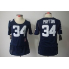 nike women nfl jerseys chicago bears #34 payton blue[breast cancer awareness]