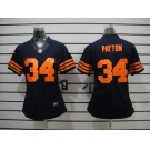 nike women nfl jerseys chicago bears #34 payton blue[nike limited orange number]