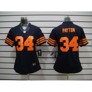 nike women nfl jerseys chicago bears #34 payton blue[nike limited orange number]