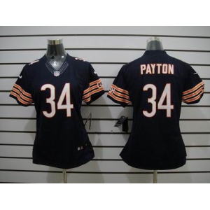 nike women nfl jerseys chicago bears #34 payton blue[nike limited]