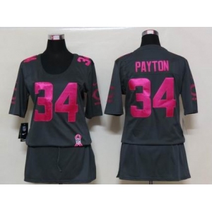 nike women nfl jerseys chicago bears #34 payton dk.grey[breast cancer awareness]