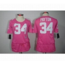 nike women nfl jerseys chicago bears #34 payton pink[breast cancer awareness]