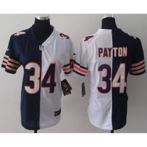 nike women nfl jerseys chicago bears #34 payton white-blue[nike split]