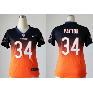 nike women nfl jerseys chicago bears #34 walter payton blue-orange[nike drift fashion][second version]