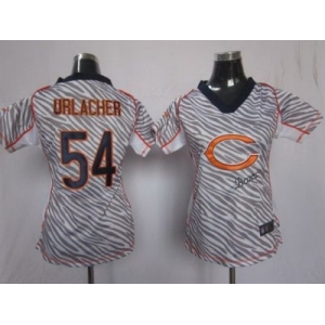 nike women nfl jerseys chicago bears #54 urlacher [fem fan zebra]