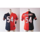 nike women nfl jerseys chicago bears #54 urlacher orange-blue[Elite split]