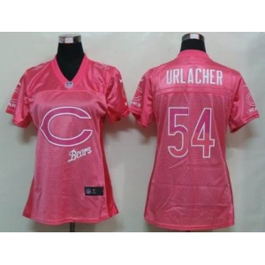 nike women nfl jerseys chicago bears #54 urlacher pink[2012 fem fan]