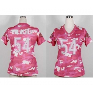 nike women nfl jerseys chicago bears #54 urlacher pink[fashion camo]