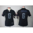 nike women nfl jerseys chicago bears #6 cutler black[nike impact limited]