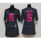 nike women nfl jerseys chicago bears #6 cutler dk.grey[breast cancer awareness]