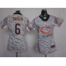 nike women nfl jerseys chicago bears #6 cutler [fem fan zebra]