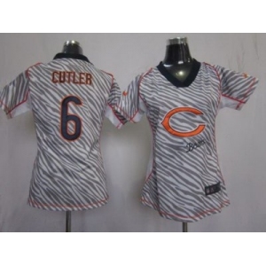 nike women nfl jerseys chicago bears #6 cutler [fem fan zebra]