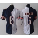 nike women nfl jerseys chicago bears #6 cutler white-blue[nike split]