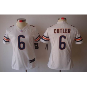 nike women nfl jerseys chicago bears #6 cutler white[nike limited]