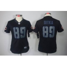 nike women nfl jerseys chicago bears #89 mike ditka black[nike impact limited]