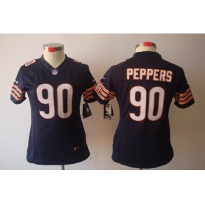 nike women nfl jerseys chicago bears #90 peppers blue[nike limited]