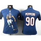 nike women nfl jerseys chicago bears #90 peppers blue[portrait fashion]