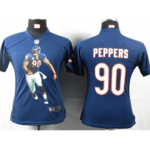 nike women nfl jerseys chicago bears #90 peppers blue[portrait fashion]