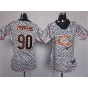 nike women nfl jerseys chicago bears #90 peppers [fem fan zebra]