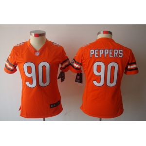 nike women nfl jerseys chicago bears #90 peppers orange[nike limited]