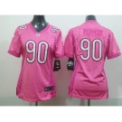 nike women nfl jerseys chicago bears #90 peppers pink[2012 nike love]