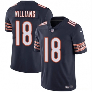 Youth Chicago Bears #18 Caleb Williams Navy 2024 Draft Vapor Football Stitched Jersey