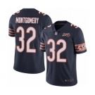 Youth Chicago Bears #32 David Montgomery Navy Blue Team Color 100th Season Limited Football Jersey