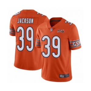 Youth Chicago Bears #39 Eddie Jackson Orange Alternate 100th Season Limited Football Jersey