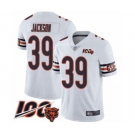 Youth Chicago Bears #39 Eddie Jackson White Vapor Untouchable Limited Player 100th Season Football Jersey