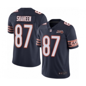 Youth Chicago Bears #87 Adam Shaheen Navy Blue Team Color 100th Season Limited Football Jersey